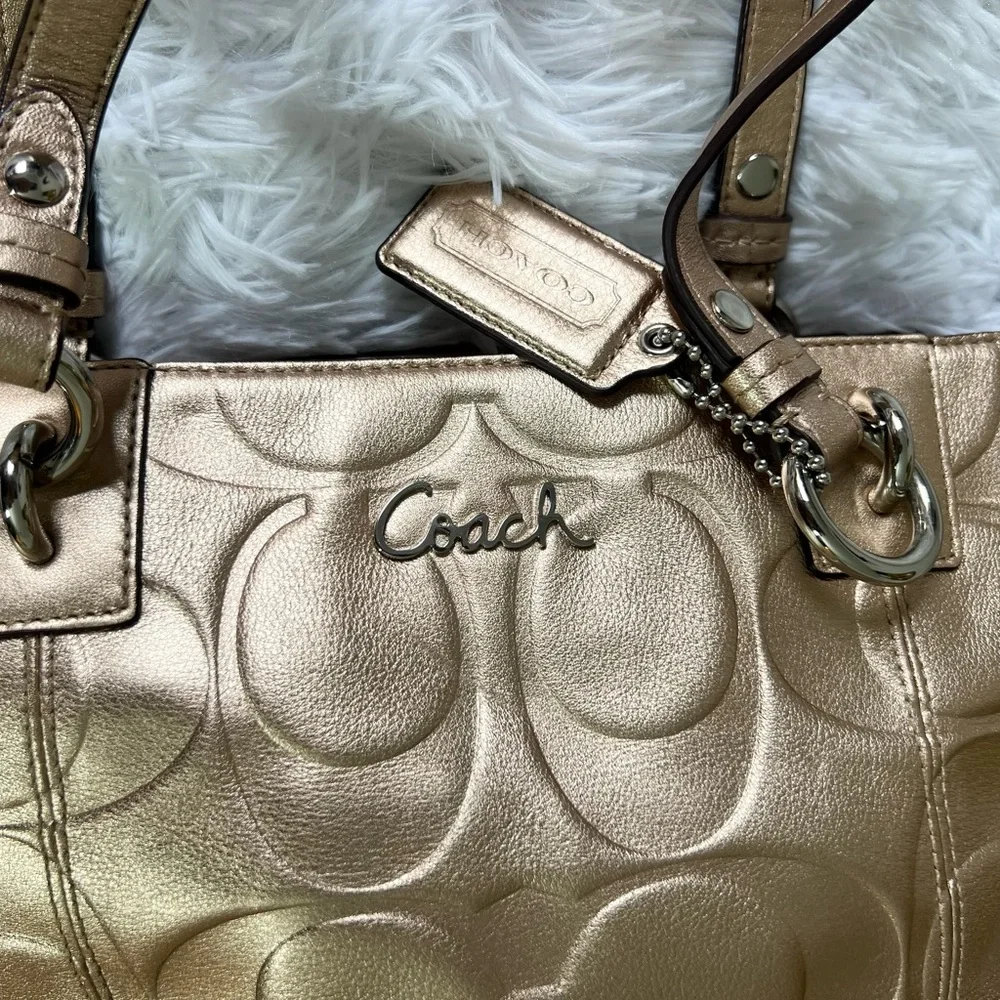 Coach metallic gold
